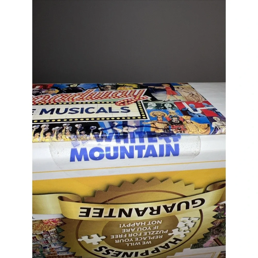 Broadway The Musicals Collage 1000 Piece Jigsaw Puzzle White Mountain NEW Sealed